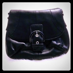 NWOT Coach Black Leather Shoulder Bag